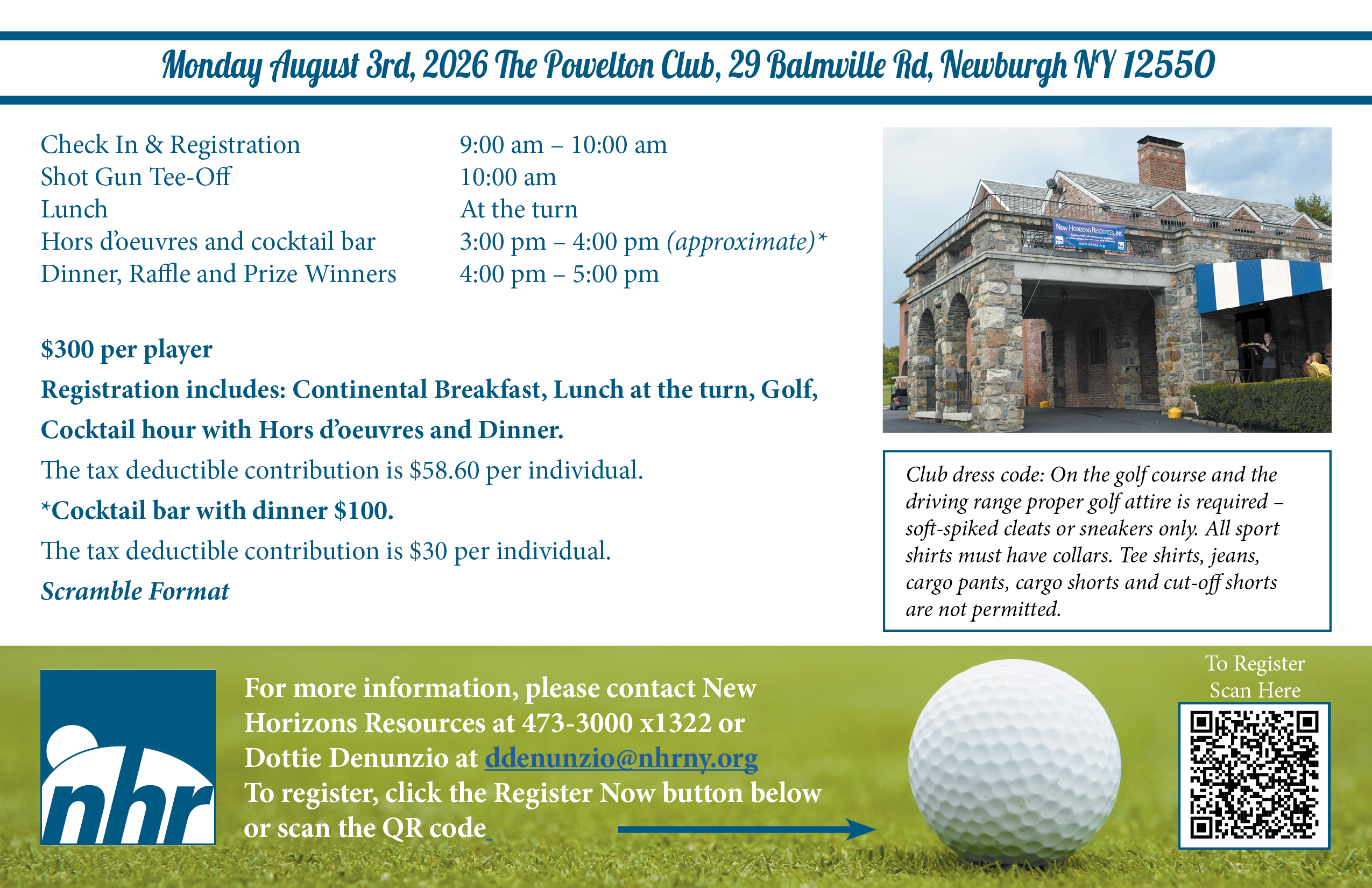 Golf tournament information